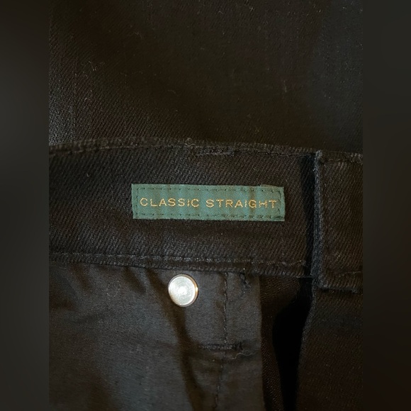 Lauren Ralph Lauren Woman’s Black Cotton Blend Classic Straight Jean, Size 12P - Picture 4 of 8